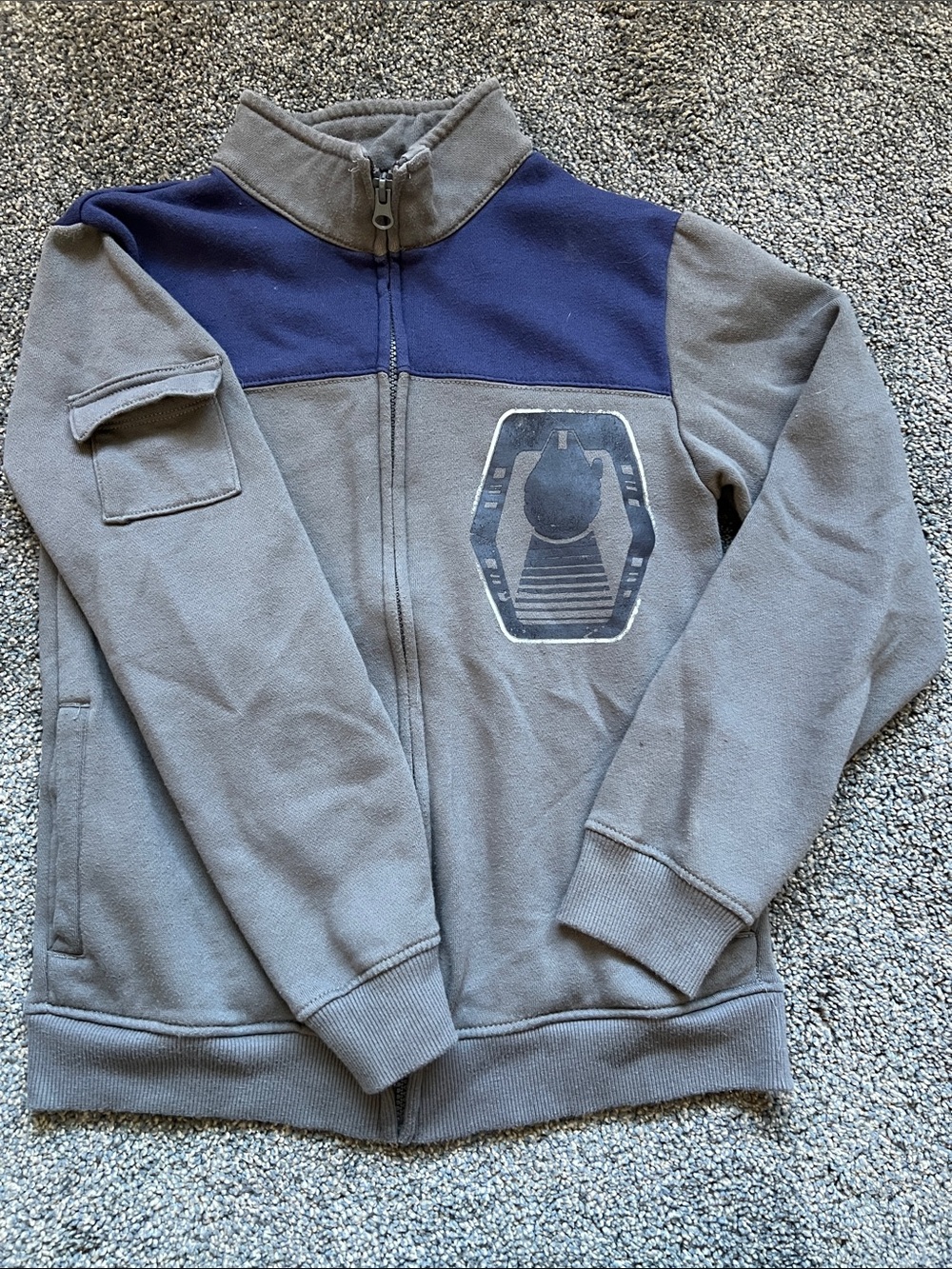 Star Wars Galaxy’s Edge Kids Zip-Front Fleece Jacket in Gray and Navy